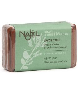 Savon d'Alep enrichi - Huile d'Argan & Rhassoul, 100 g